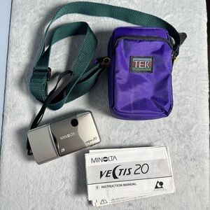 Minolta Vectis 20 APS Film Camera w/ Manual & Case – Vintage Point & Shoot